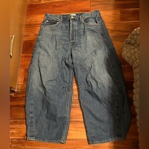 Citizens Of Humanity Wide-Leg Blue Denim Jeans